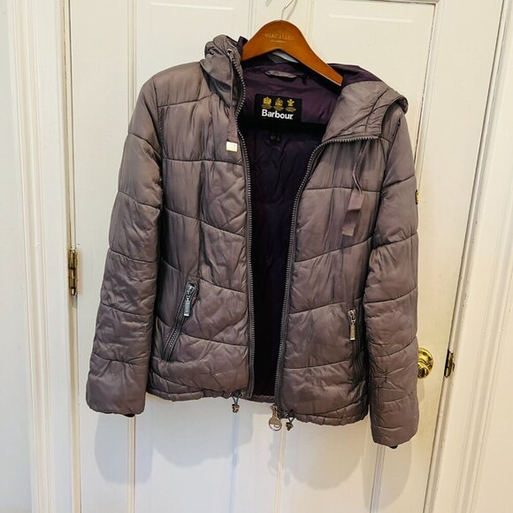 Barbour International Puffer Coat Jacket US Womens 4 - Picture 10 of 16